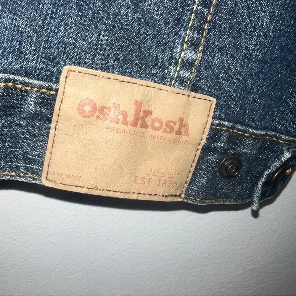 Kids Oshkosh Medium Wash Denim Jacket Kids Size 10 100% Cotton Jean Jacket Coat
